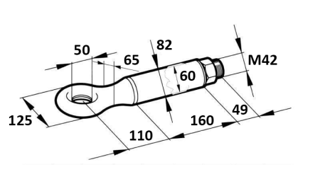 KIERRETTÄVÄ VAUNUN VETOKOUKKU FI52 30,000/3,500KG