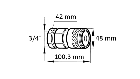 SNABBKOPPLING GRÄVARE FFH HONA 3/4 48MM