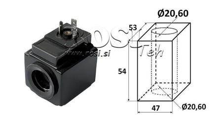 ELEKTRO MÁGNESES TEKERECS 48VAC - DS3 - fi 20,6mm-54mm 204W