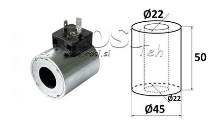 ELECTROMAGNETIC COIL 48V DC - DS3 - fi 22mm-50mm 29,5W