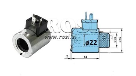 ELEKTRO MAGNETNA TULJAVA 24V DC ZA VENTIL CETOP - fi 30mm-53mm 29W