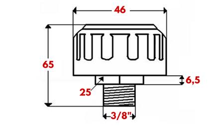 METAL FILLER PLUG WITH 3/8