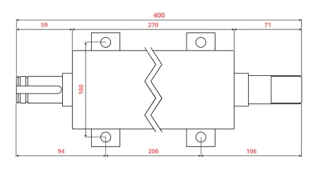 AX PENTRU CIRCULAR DIN FONTĂ 400MM (FILET STÂNG)