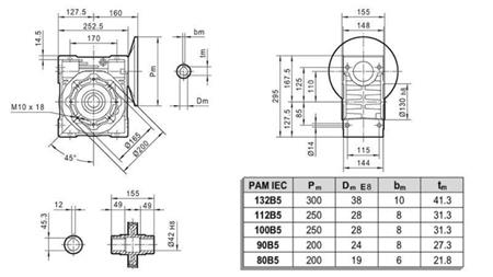PMRV-110 REDUKTOR PRE ELEKTROMOTOR MS100 (2,2-3kW) POMER 40:1