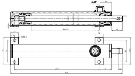 HYDRAULIC CYLINDER FOR BALER 20/250