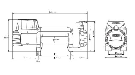 12 V ELEKTRIČNI VUČNI UREĐAJ DWH 9000 HD - 4082 kg