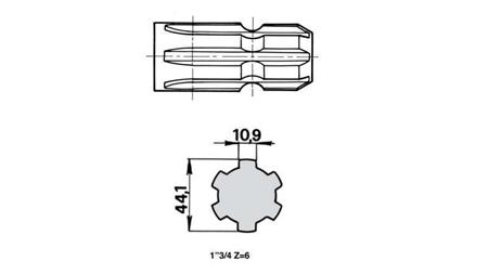 PTO SHAFT EXTENSION BUSHING 1''3/4 L=80