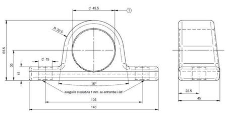 HALTER FÜR TELESCOPIC ZYLINDER FI45