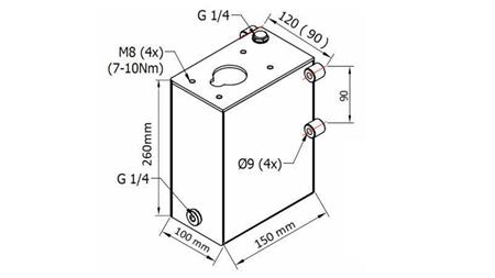 REZERVAR 3L ZA RUČNU PUMPU - dimenzije