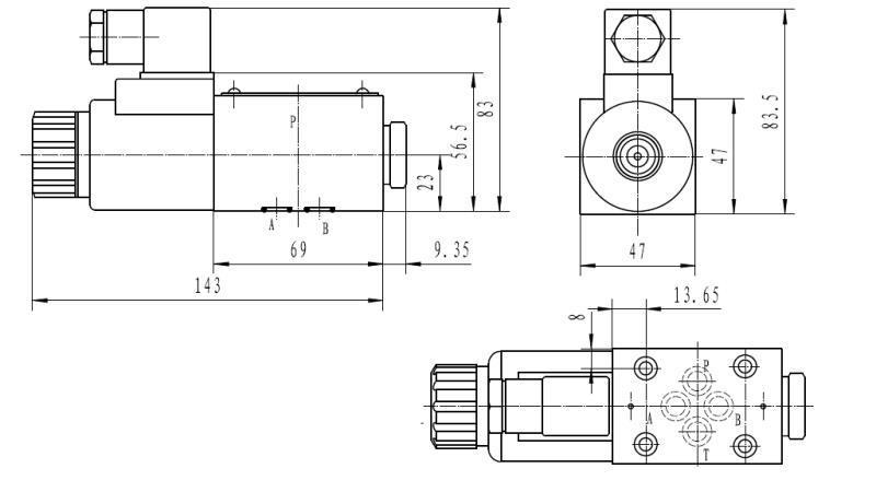 HIDRAULIČNI ELEKTRO MAGNETNI VENTIL KV-4/2 CETOP 3 12/24/230V N41A