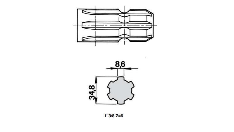 KARDANSKI NASTAVAK 13/8 18x22x5 - 6 ZUBI