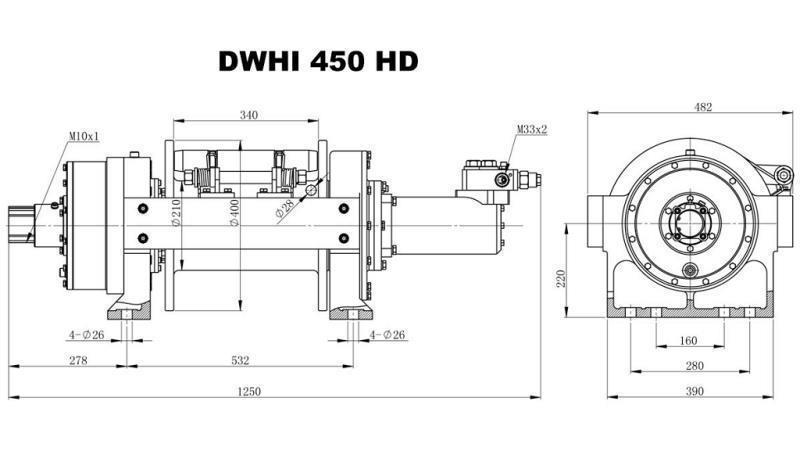 HIDRAULIČNO VITLO DWHI 450 HD - 20000 kg