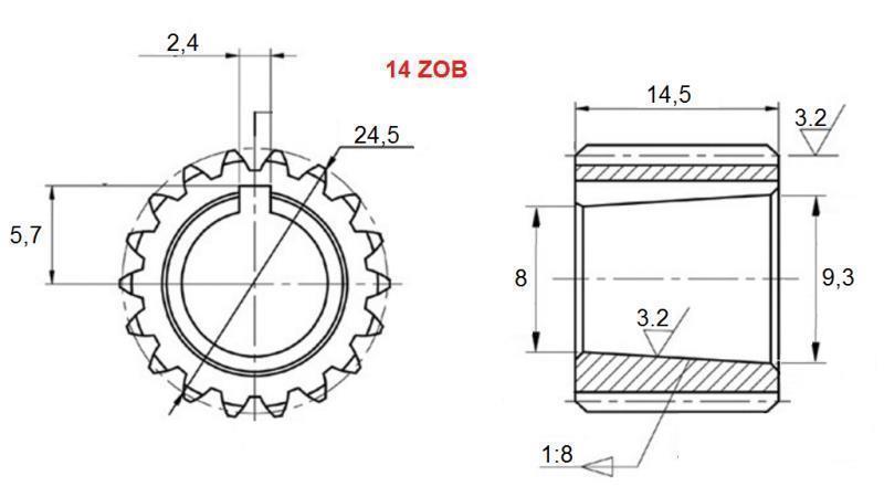 ZAHNRAD PTO GR.1 Z14