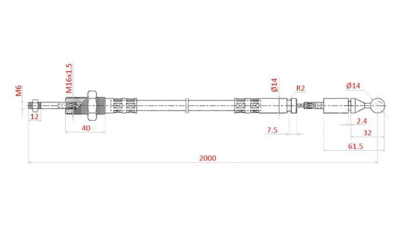 GEWEBE L=2500 - ball