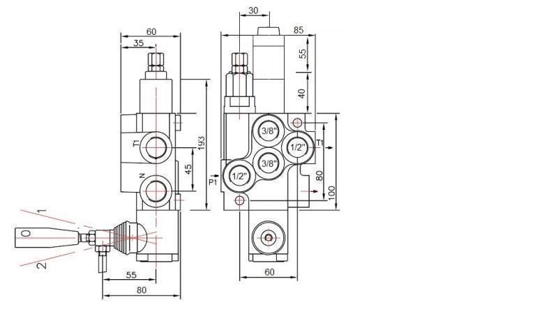 VANNE HYDRAULIQUE 1xP40 FLOTTANTE