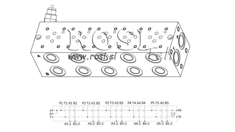 BASE PLATE CETOP3 NG6 5M WITH SAFETY