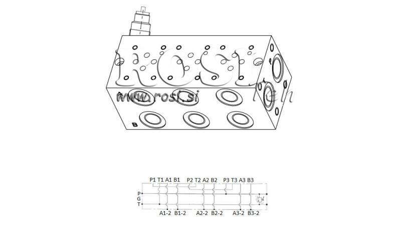 SERIAL BASE PLATE CETOP3 NG6 3M WITH SAFETY