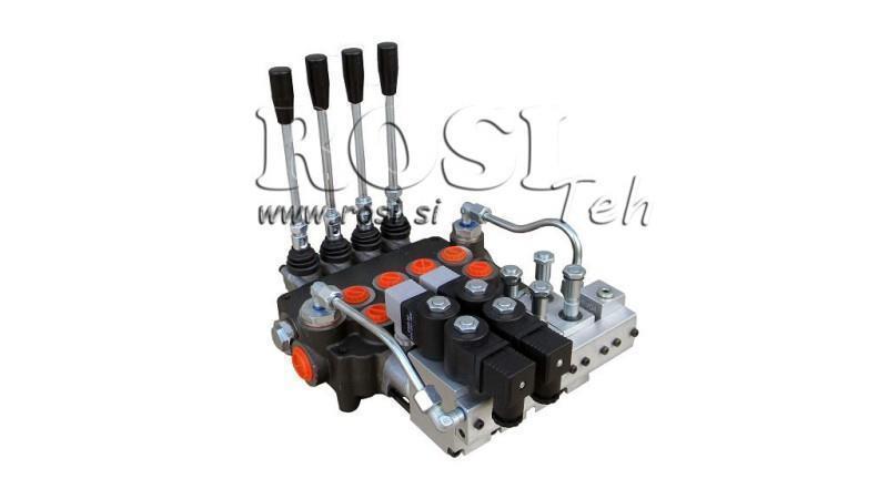 HYDRAULIC VALVE 4xP80 - EO+12V